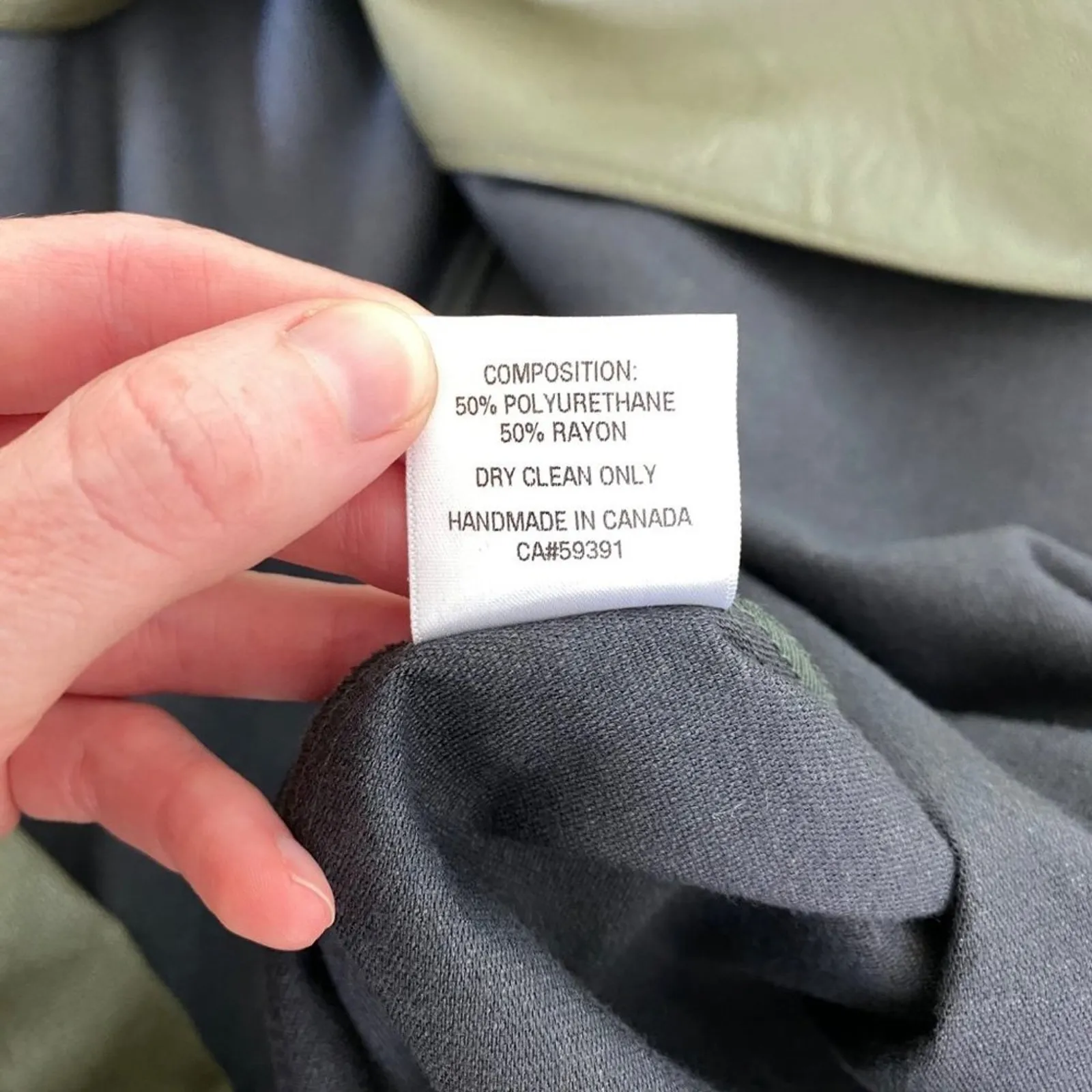 Priory Vegan Leather Bell Jacket / Coat in Green - Image 6