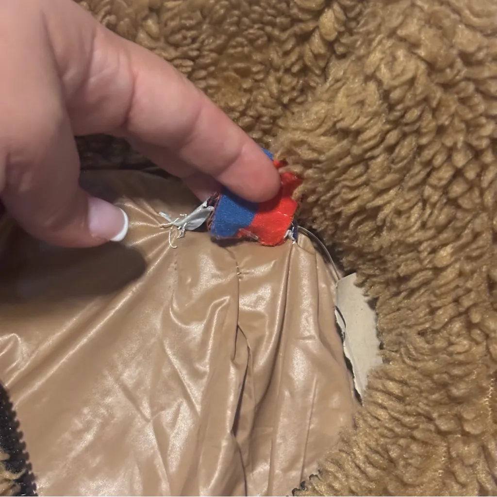 KULE “The Krispie” Colorblock Sherpa Chestnut Jacket Brown - Image 15