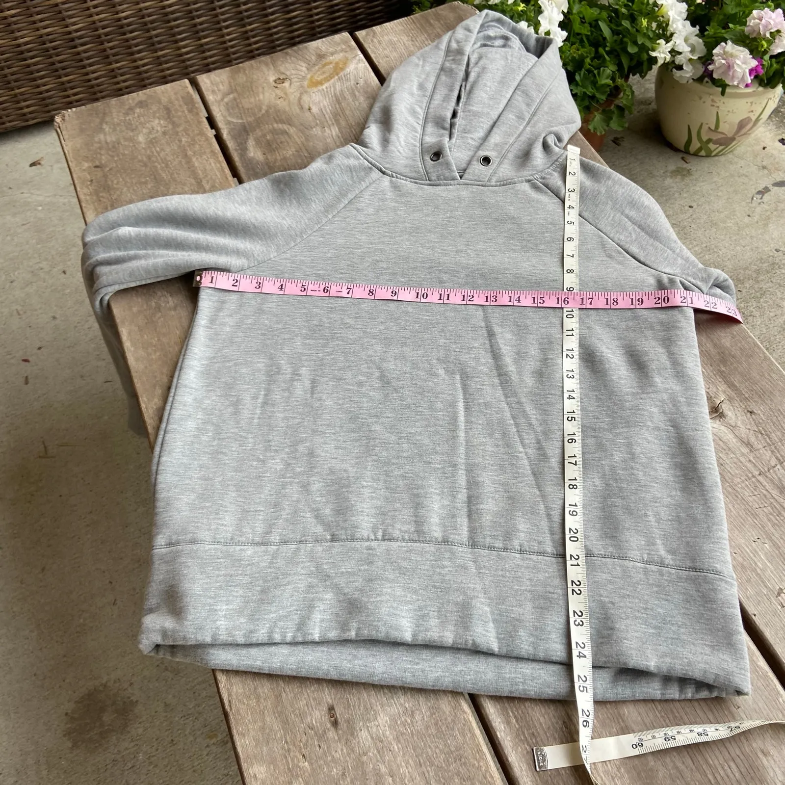 Athletic Works Womens Sweatshirt Size‎ Medium 8 10 Gray Hoodie Hood - Image 5