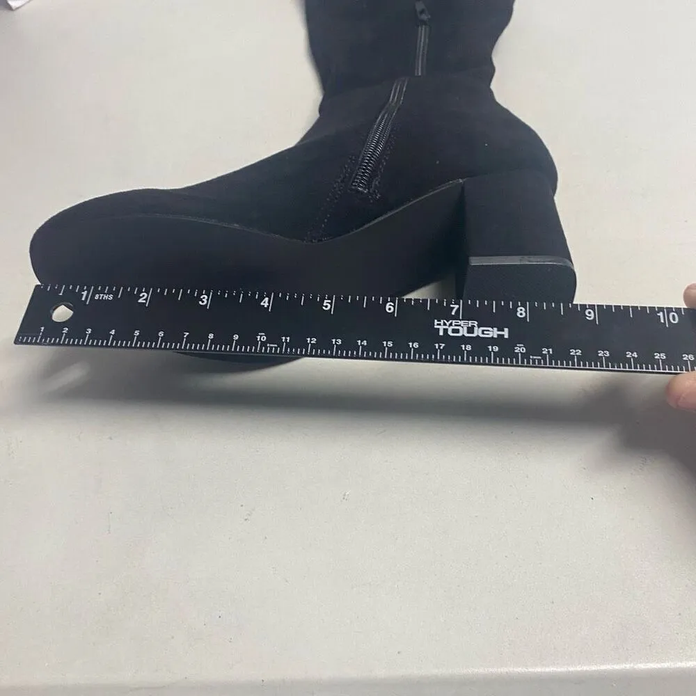 SHOEDAZZLE‎ Nevaeh Women’s Tall Zip Boots Size 7 WC ( Wide Calf) Black Heel 2.5” - Image 11