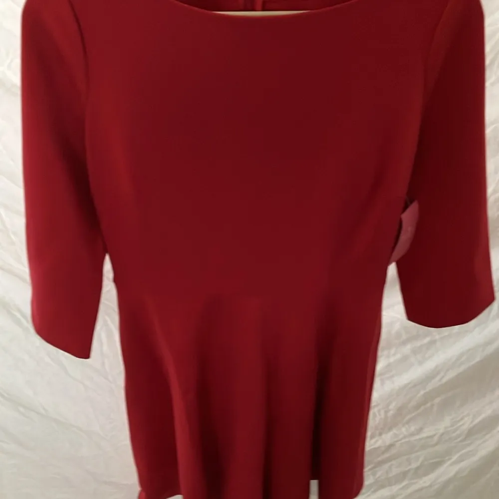 Kate Spade: Red Boat Neck Ponte Dress- pockets- fit & flare- M - Image 8