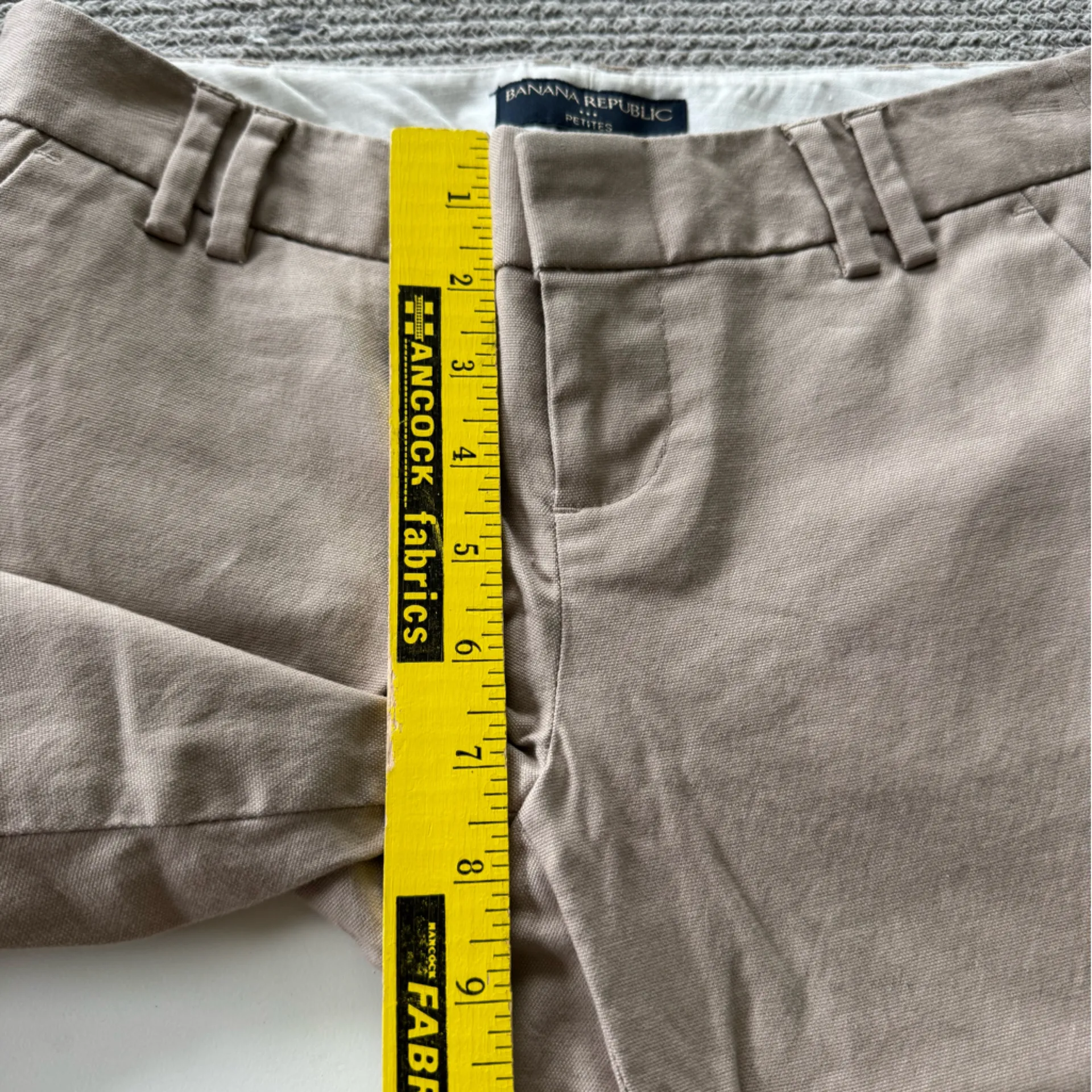Banana Republic Tan Khaki Low Rise Bootcut Trousers Dress Pants 0 Petite - Image 9