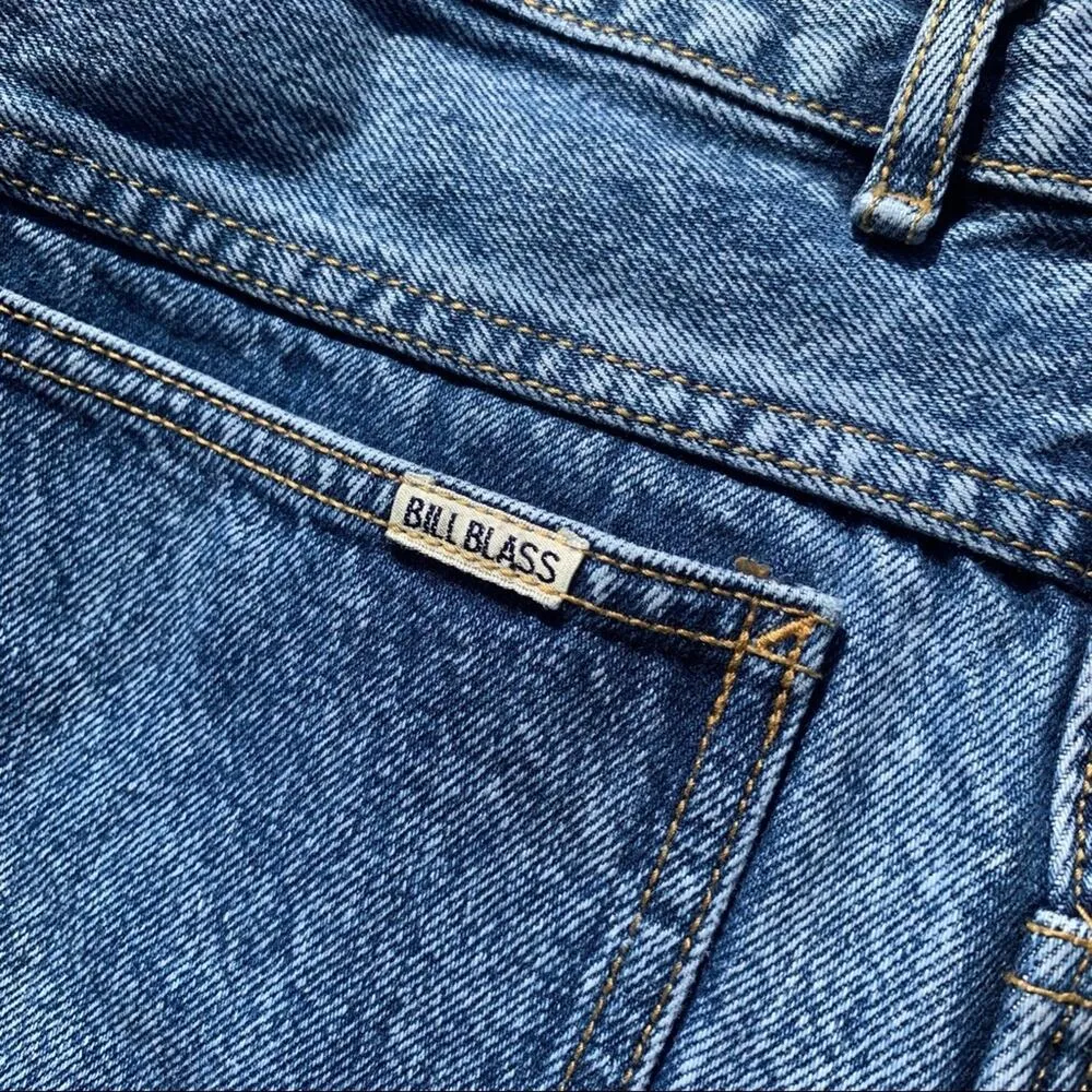 Vintage Bill Blass acid wash high rise taper ankle mom jeans - Image 4