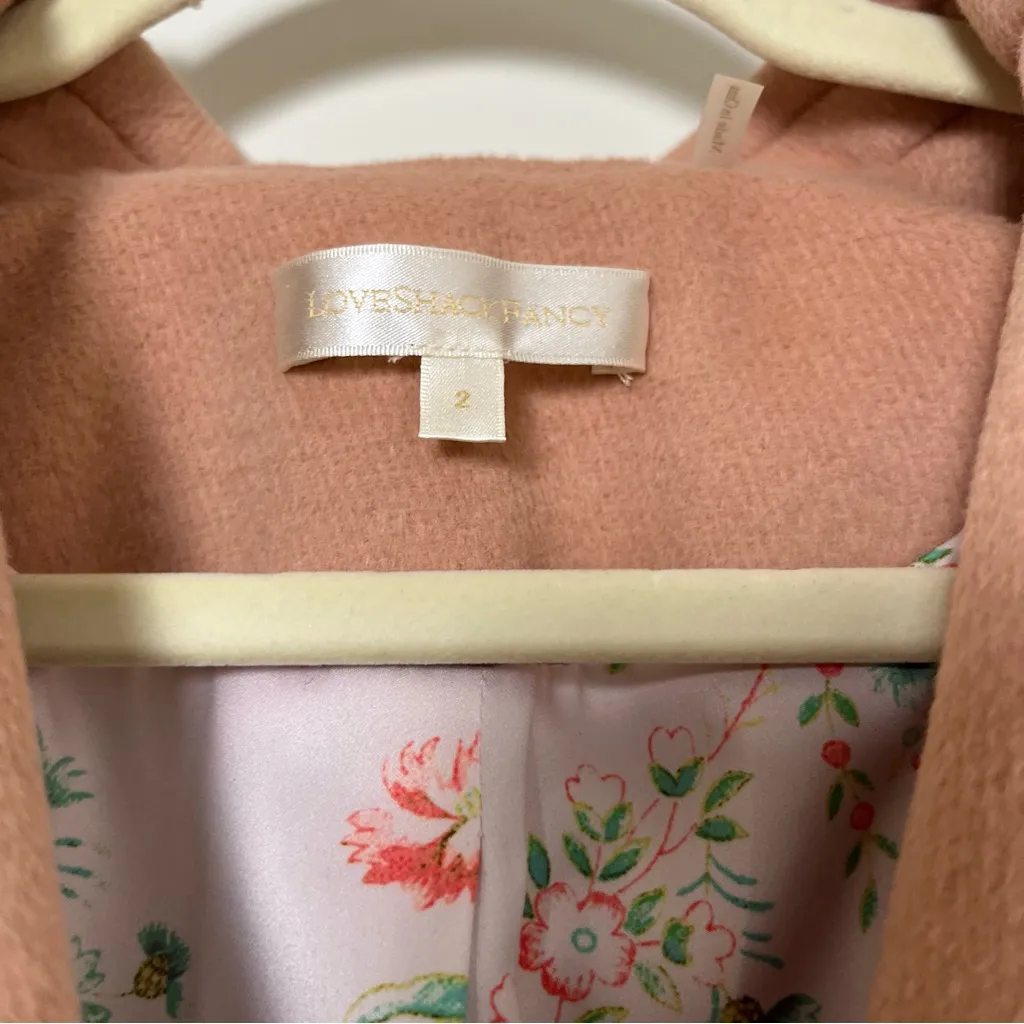 Loveshackfancy Lula Wool-Blend Blazer in Pink‎ Size 2 - Image 4