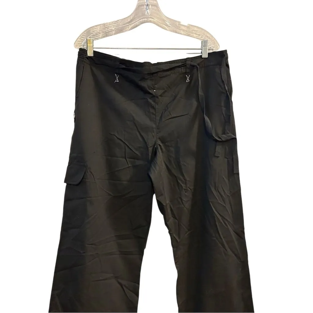 Laura Ashley Women's Black Wide-Leg Pants Size L Casual Elastic Waist - Image 5