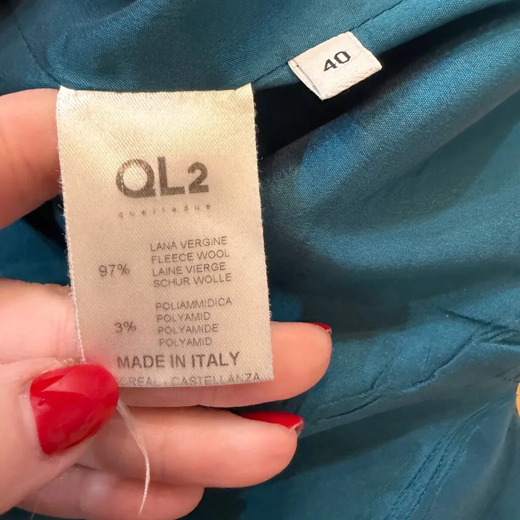 QL2 Beata Plaid Blazer with Blue Lining Size undefined - Image 4