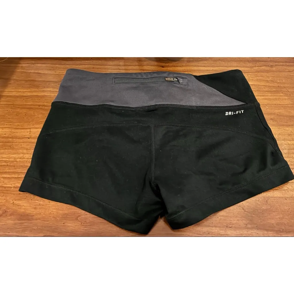 Women's Nike Epic Black Gray Dri-Fit Athletic Shorts XS - Image 2