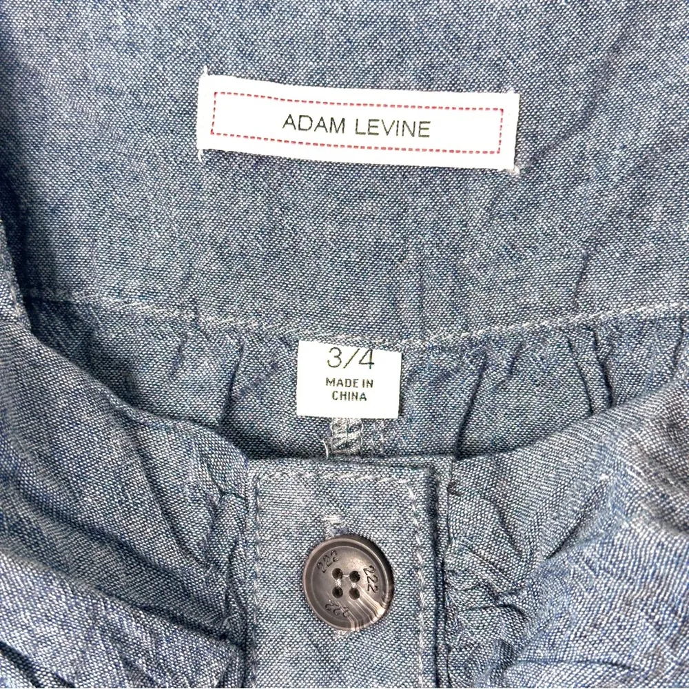 100% Cotton Blue Overalls Mini Skirt Sz 3/4 Adam Levine Twee Preppy Coquette - Image 5