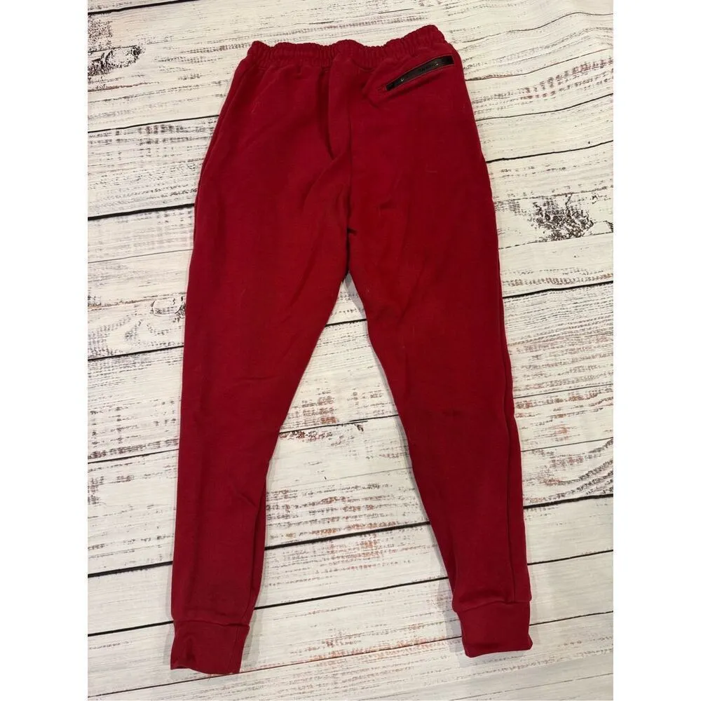 Flag Nor Fail Unisex Essential Fleece V2 Joggers in Bloodstone Red Extra Small Size XS - Image 6
