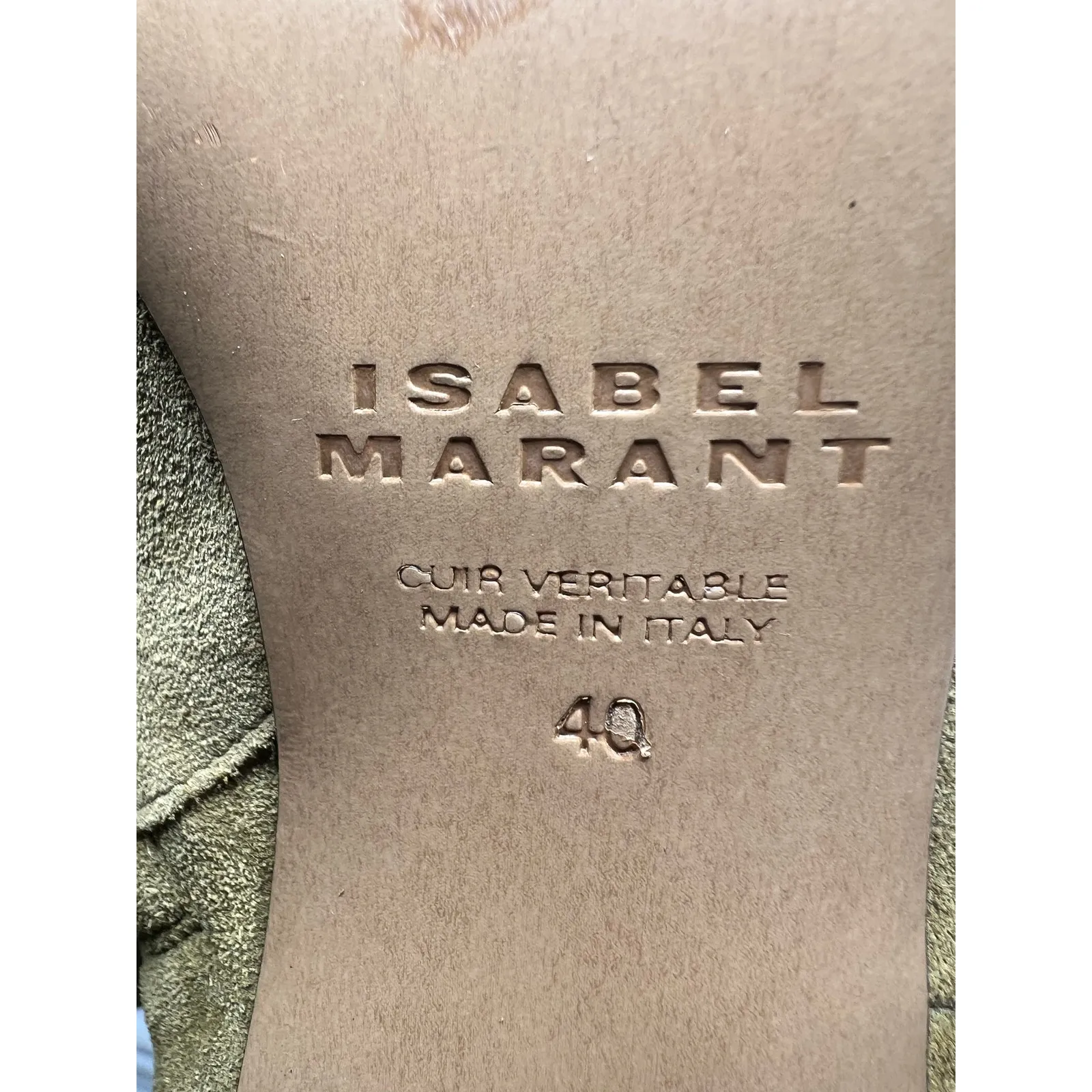 Isabel Marant Daxi Suede Tan Kitten Heel Booties EU 40 US 10 - Image 11