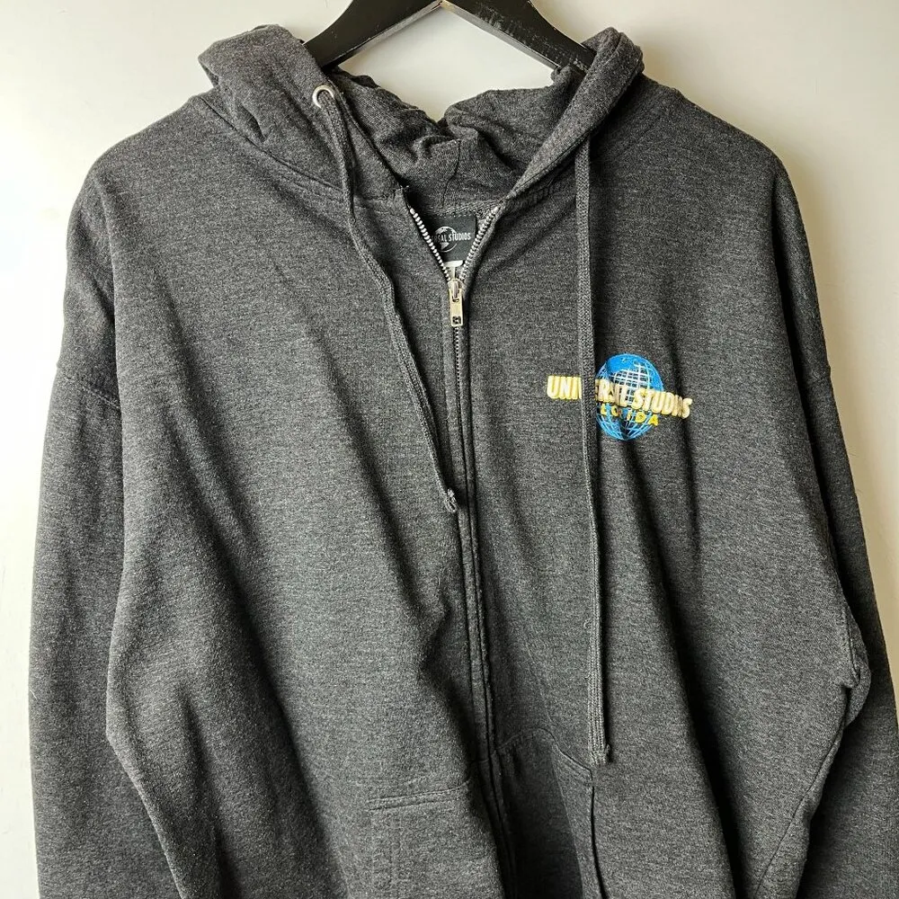 Universal Studios Florida Jacket Gray Extra Large XL Hoodie Graphic Solid - Image 9