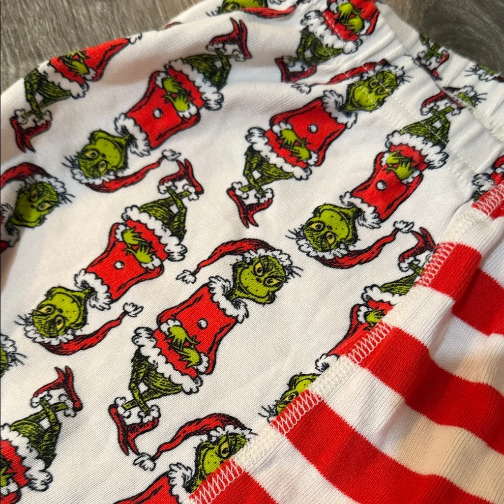 Hanna Andersson X Dr. Seuss Striped Grinch Pajama Bottoms women’s small so soft Red - Image 3