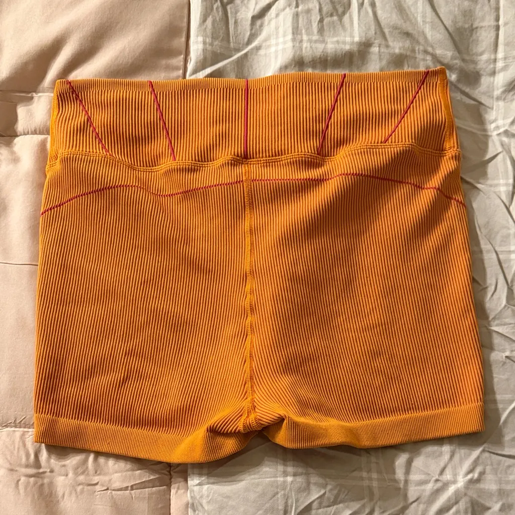Orange & Pink Spandex Shorts Size L - Image 4