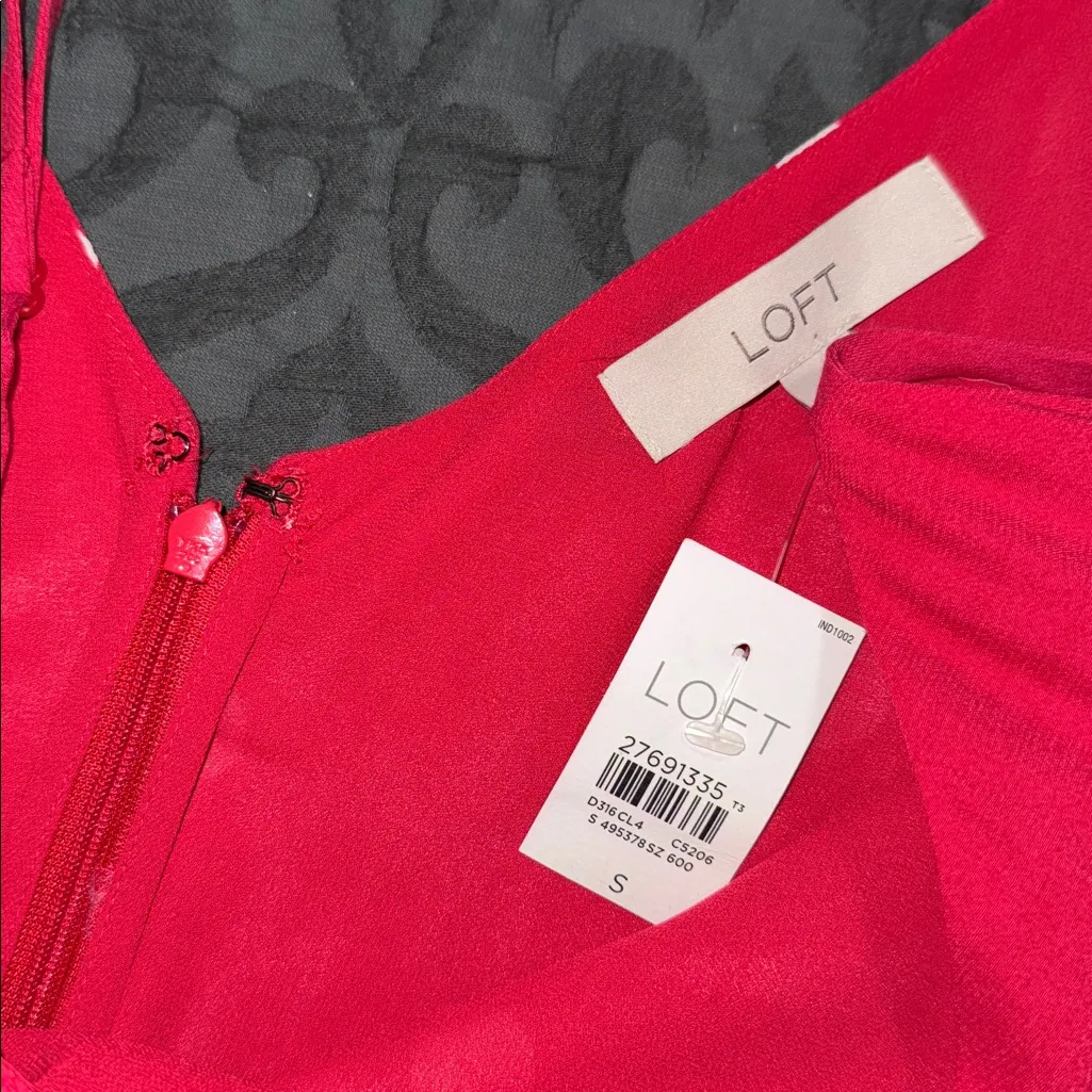 Ann Taylor LOFT small polka dot jumpsuit cropped wide leg elastic waistband new - Image 12