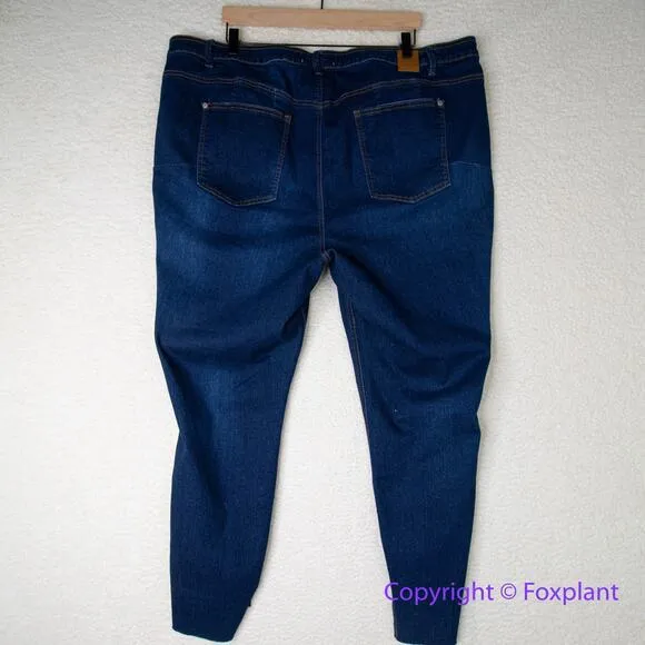 New! Eloquii‎ skinny step hem jeans, women plus size 26 - Image 6