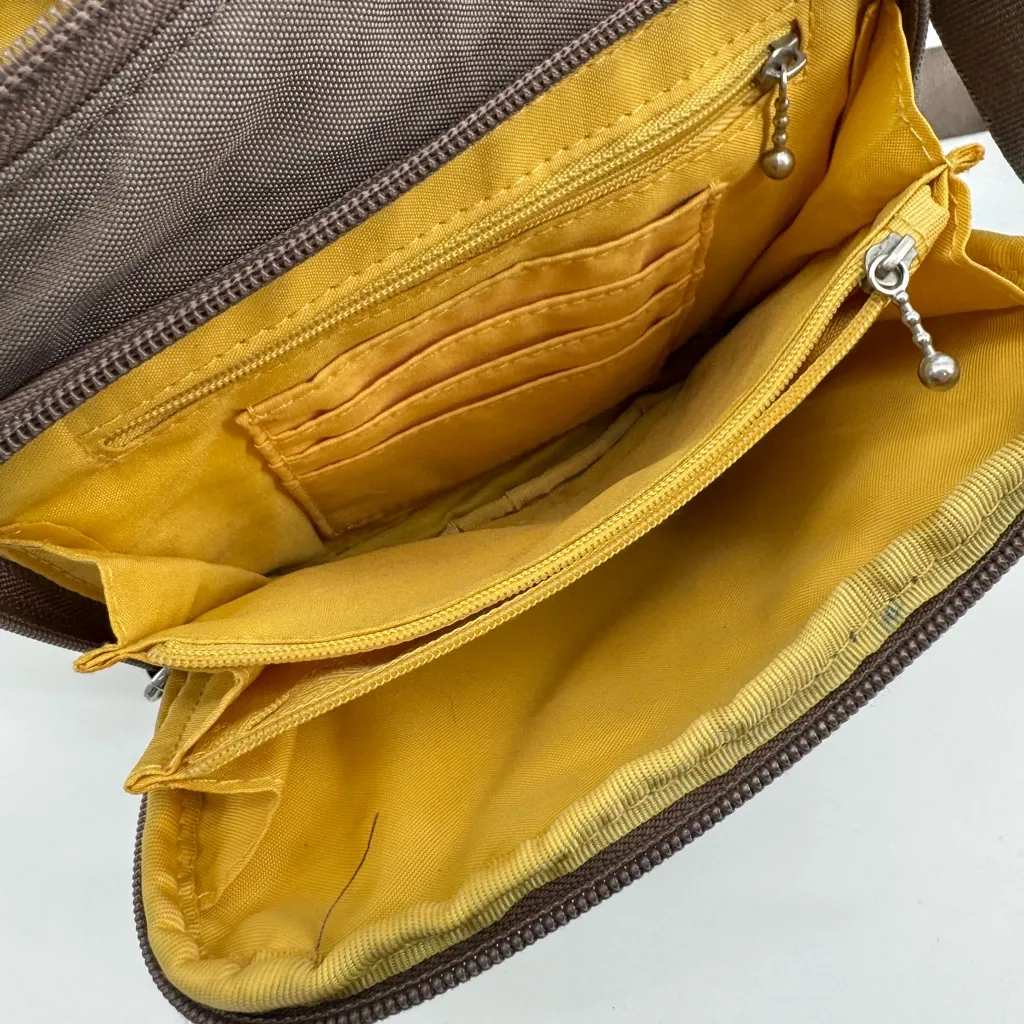 Baggallini Criss Cross‎ Bag Crossbody Travel Bag Taupe/Brown - Image 7