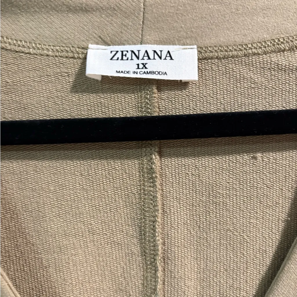 Zenana Taupe Button Cardigan Sweater- Size 1X‎ - Image 3