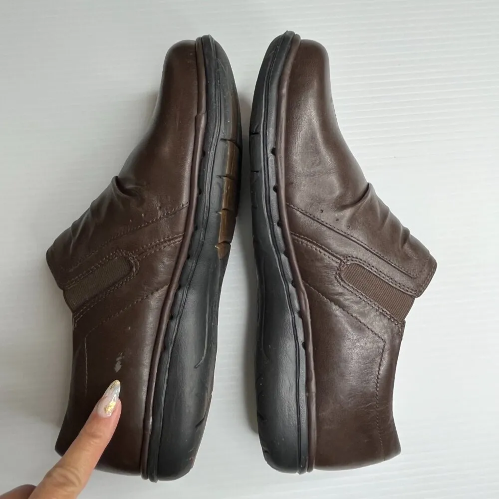 CLARKS Loafers Comfort Slip On Shoes Womens Artisan Unstructured Brown Leather 7 - Image 8