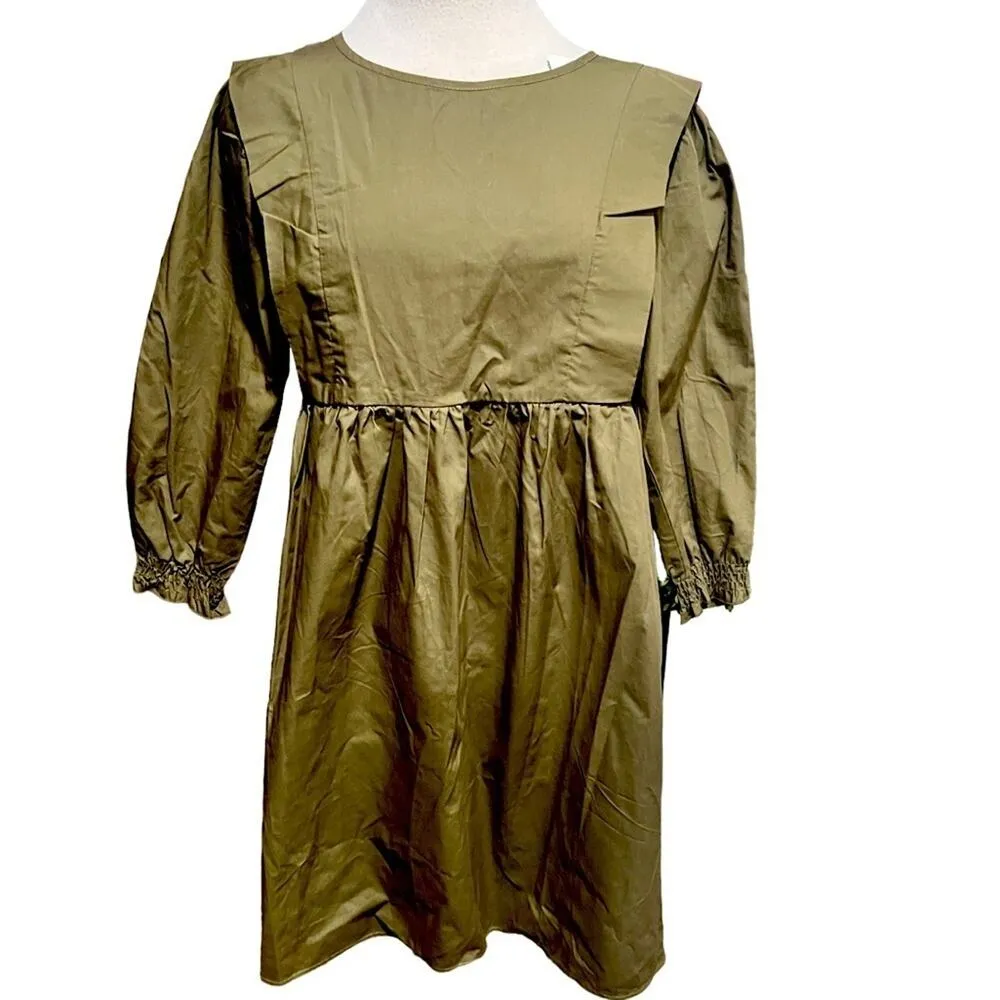 Compania fantastica women Mini Dress Army Green Size S NWT - Image 5