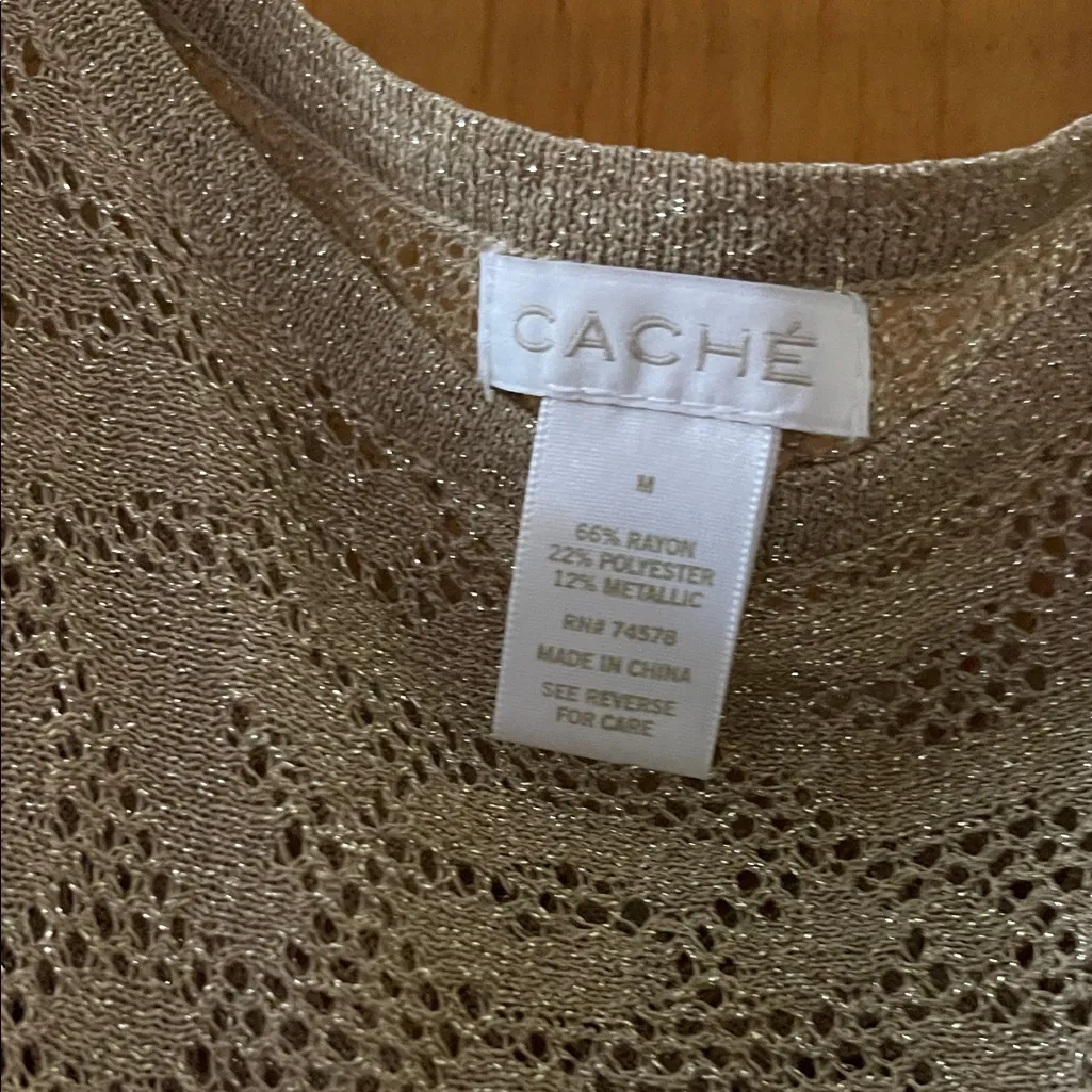 Vintage Cache Gold Tunic Top - Image 3