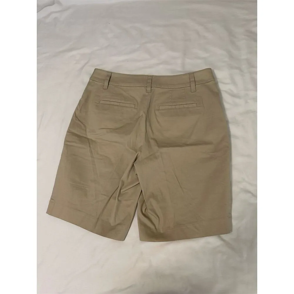 Talbots Women's Chino Shorts Size 6 Beige Casual Summer 10.5" Inseam - Image 2