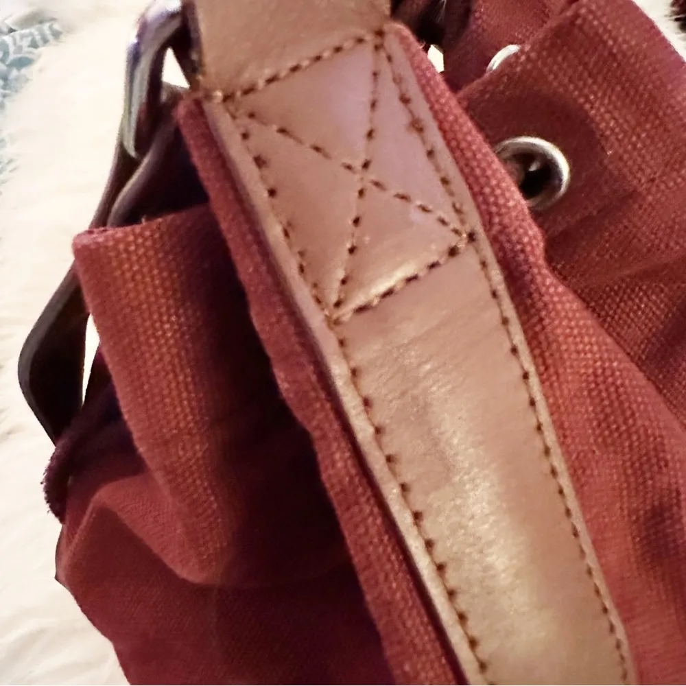 A.P.C. Canvas Bucket Bag Red - Image 11