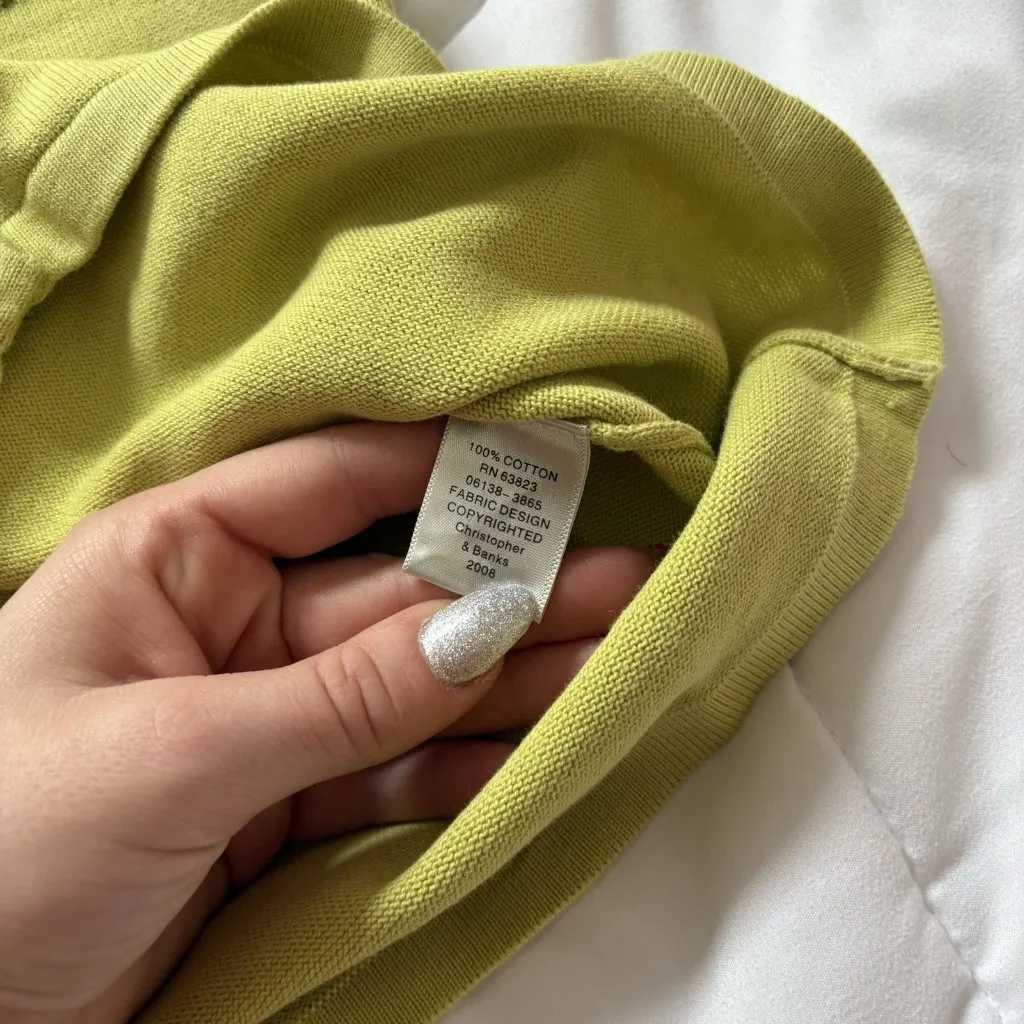 Vintage Y2K Retro Womens Medium 3/4 Sleeve Tropical Pineapple Floral Cardigan Green - Image 7