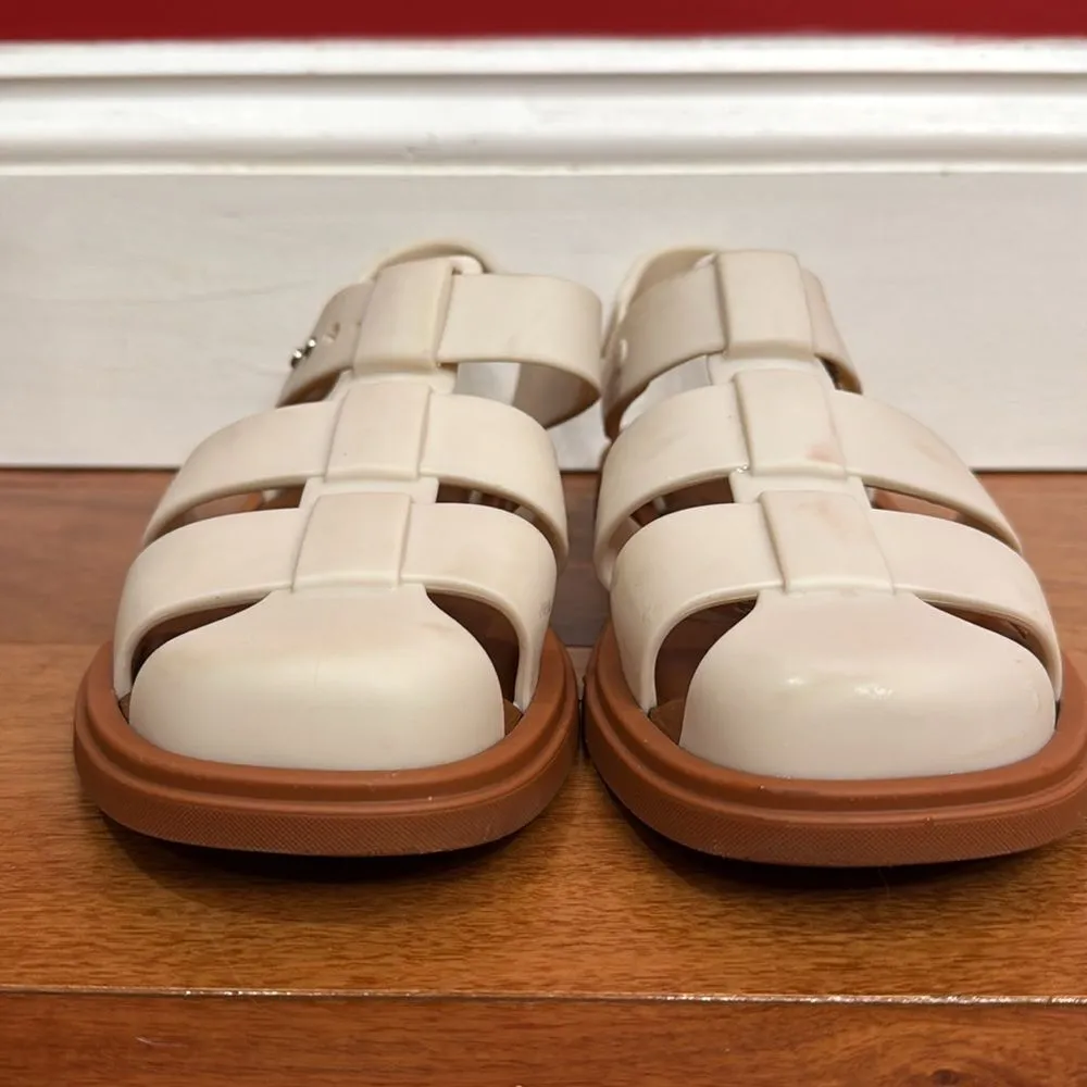 Melissa Cream Emma Fisherman Sandal for Women Size 6 - Image 2