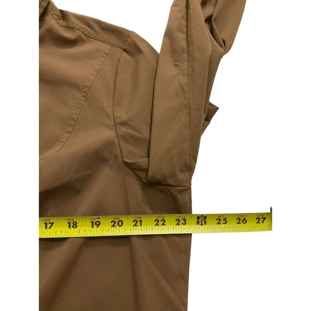 Lane Bryant Women Plus Size 18/20 Brown Button Up Shirt Collared (24-409) - Image 5