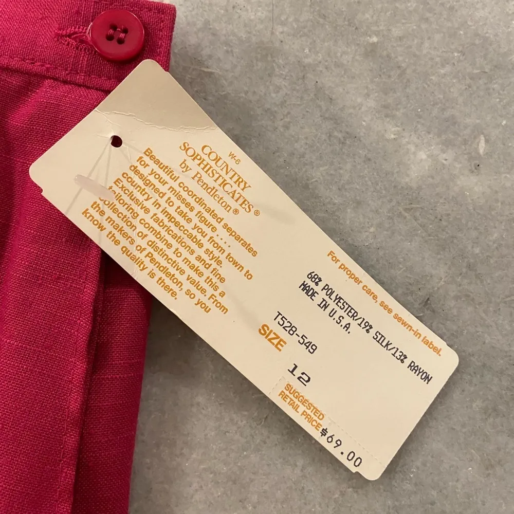 NWT VTG Pendleton Size 12 Country Sophisticates Pink Maxi Silk Blend Lined Skirt - Image 10