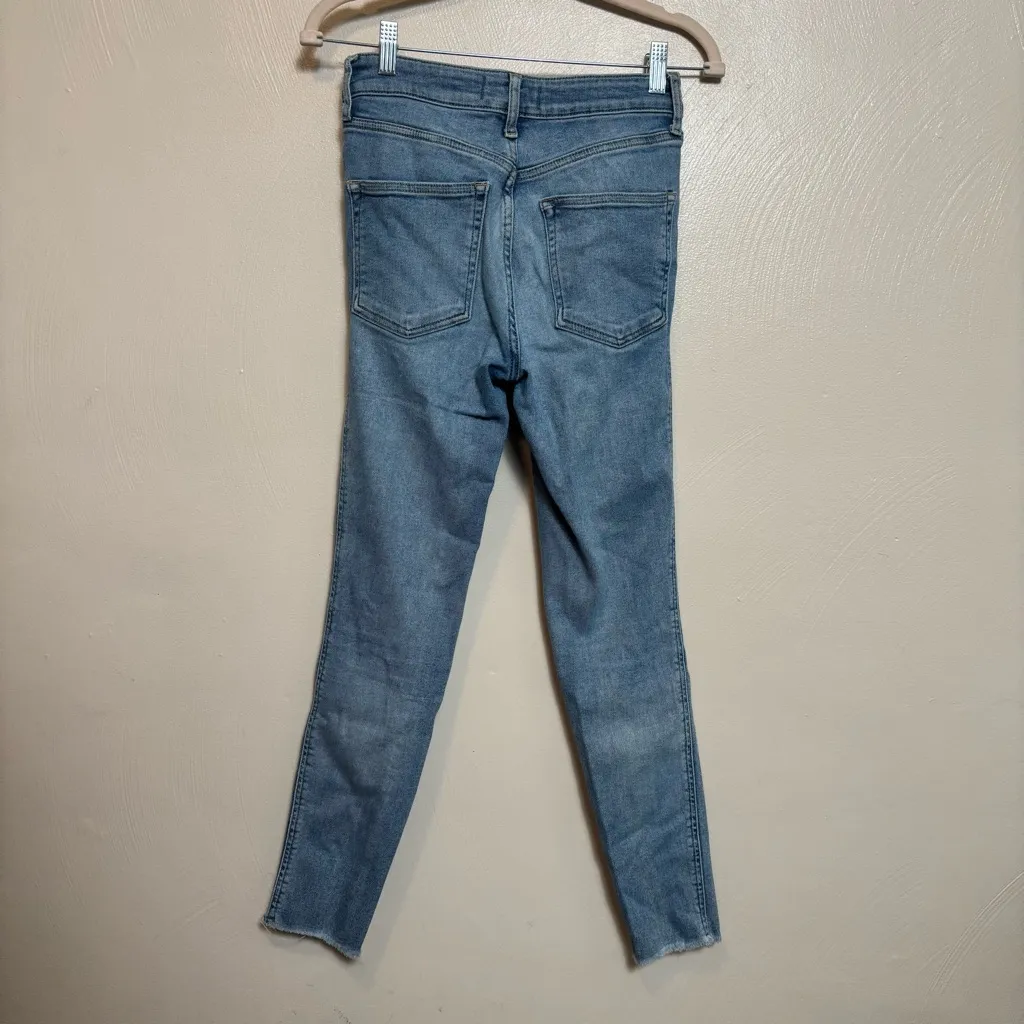 We the Free Women's Jeans Skinny Stretch‎ Denim Raw Hem Size 26 - Image 5