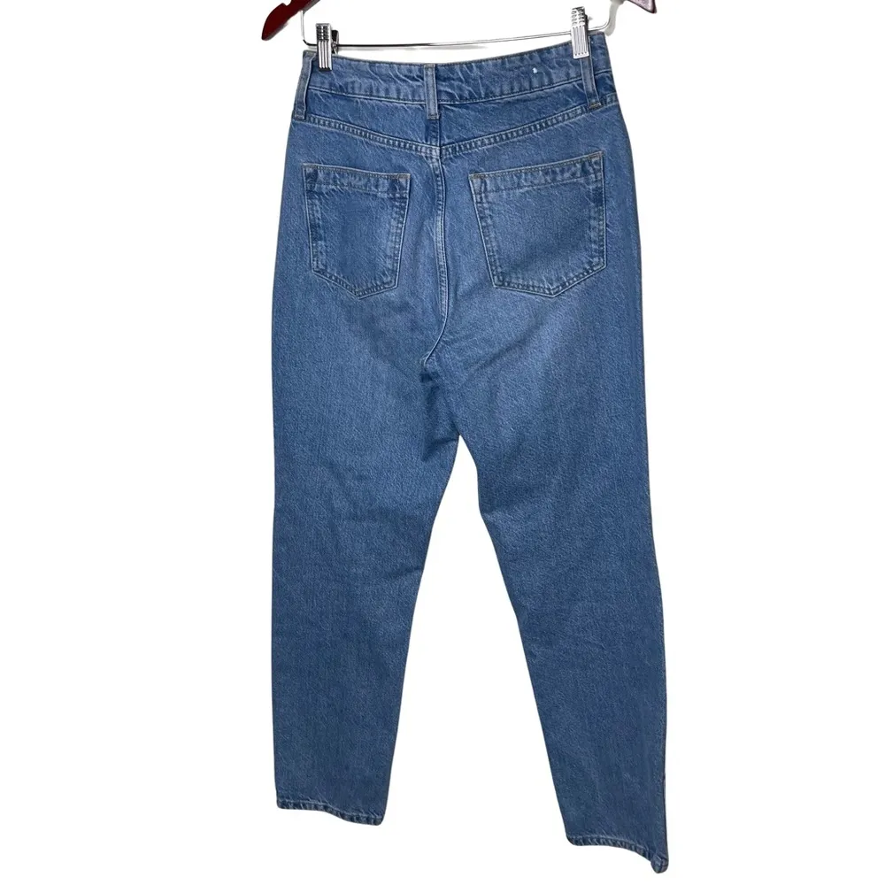 REISS Raye high-rise slim-fit straight denim in light blue jeans sz 28 - Image 4