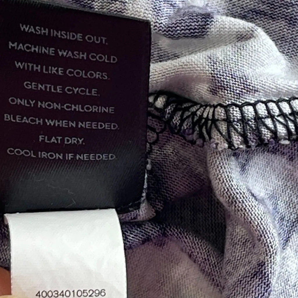 Simply Vera Vera‎ Wang Floral Top Blouse Womens S Purple Handkerchief Hem V Neck - Image 14