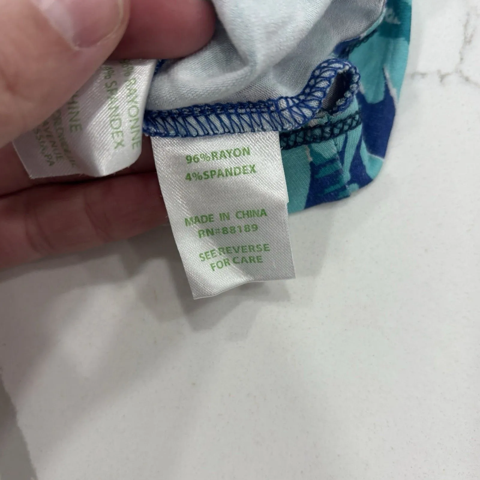 Lilly Pulitzer Dress Size XL Ophelia Swing Seaside Aqua Coconut Cove Engineered - Image 3