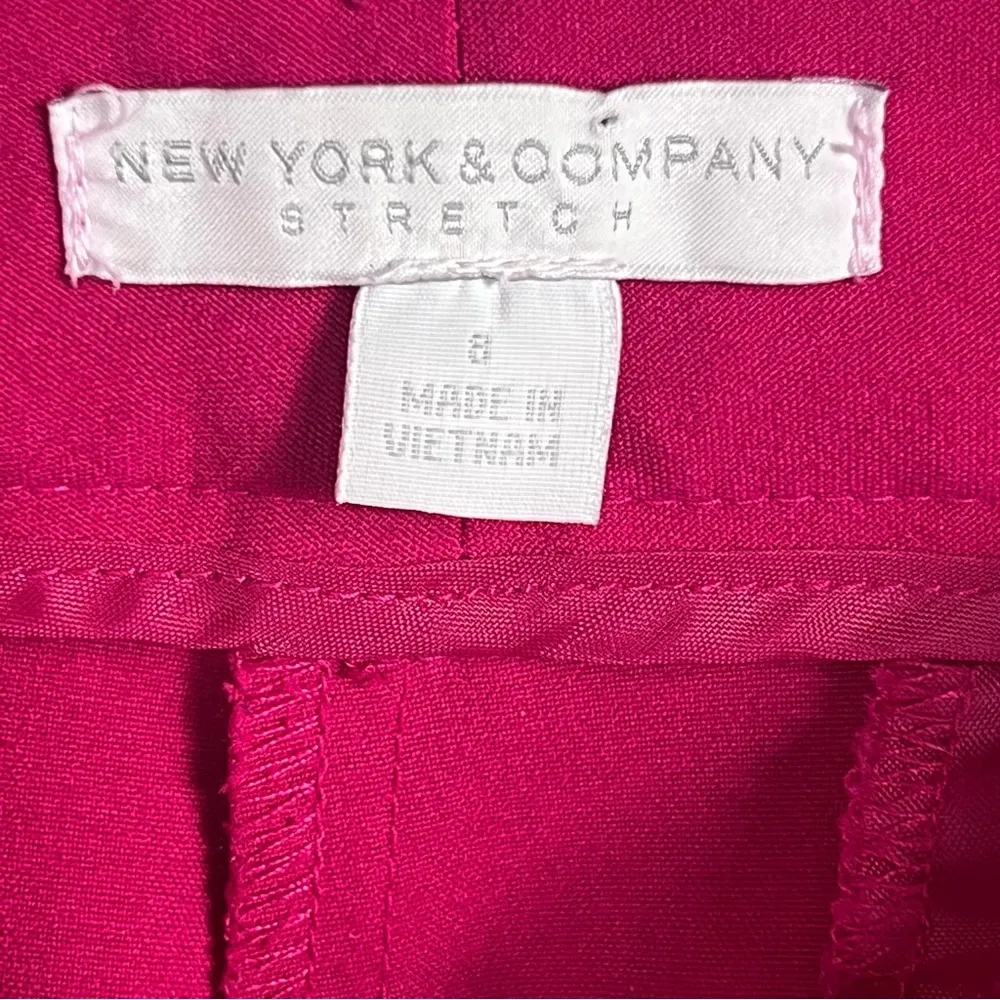Women's New York & Company Bright Pink Classic Stretch Dress Pants Size 8 (A1) - Image 7