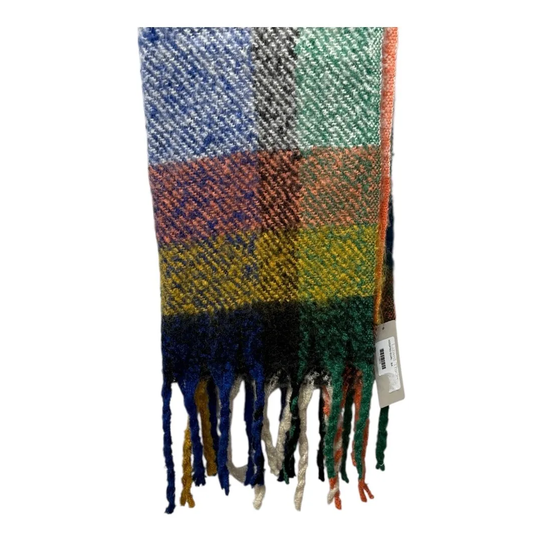 Lizard Thicket Blanket Scarf Plaid Checkered Multicolor Fringe‎ Cozy Shawl NWT - Image 2