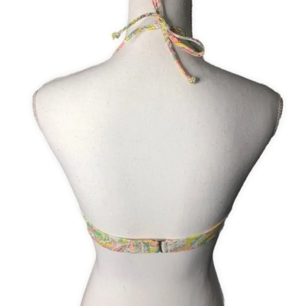 Victoria’s Secret Halter Padded Paisley Print Swimsuit Bra 34C - Image 5