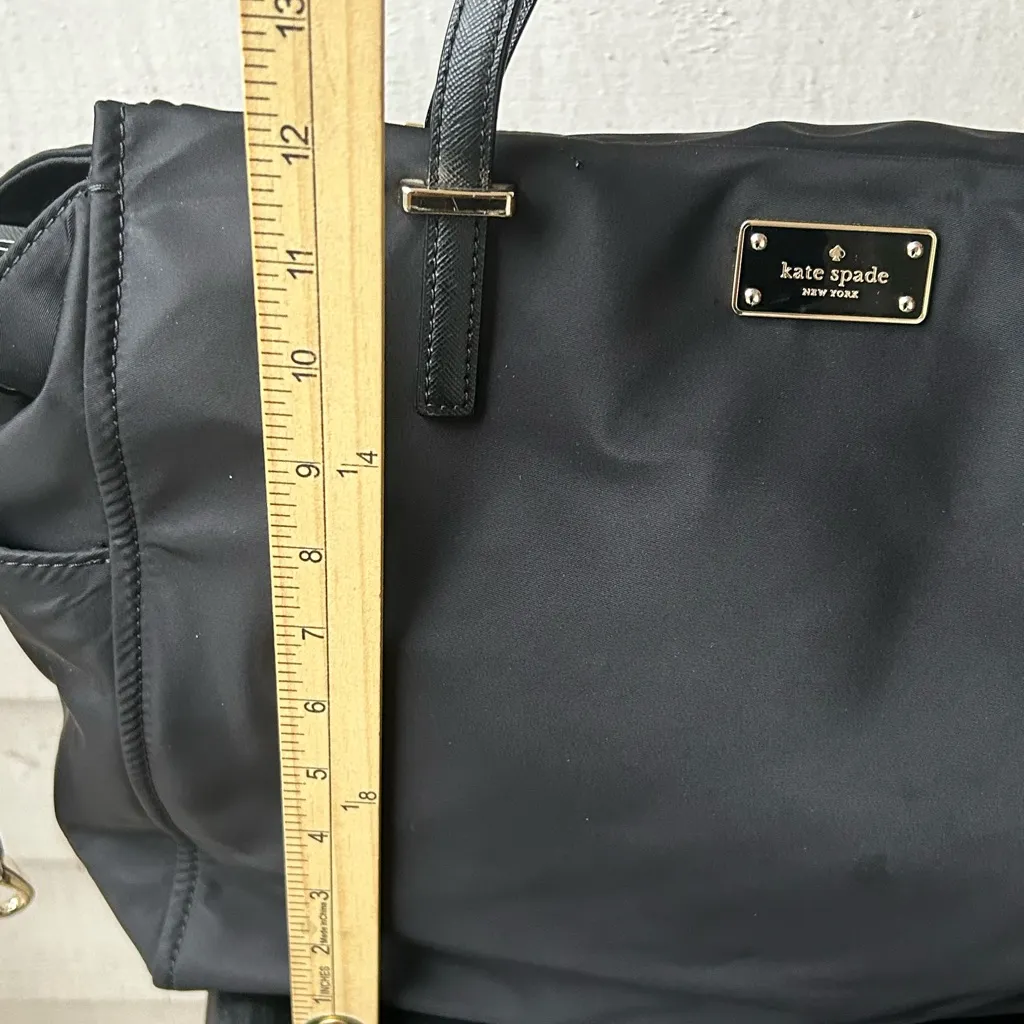 Kate Spade Kaylie Baby Bag  Classic Black Nylon Tote Diaper Bag - Image 5