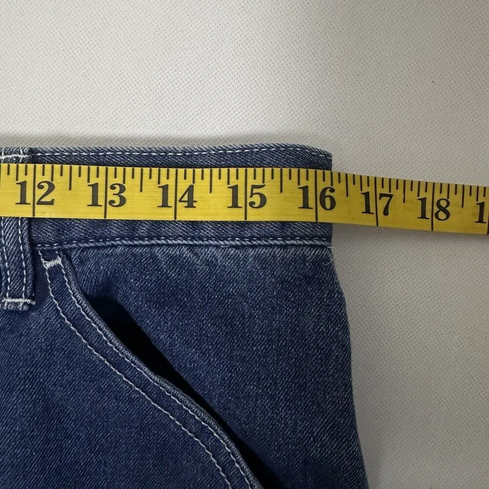 RSQ Jeans Womens 32 Dark Wash Carpenter Wide Leg Baggy Skater Grunge Hip Hop - Image 5