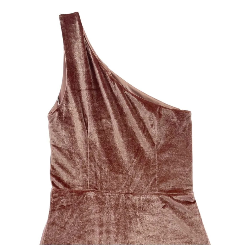 Baltic Born Tatiana Velvet One Shoulder Maxi Dress Rose Pink Size XS Wedding - Image 7