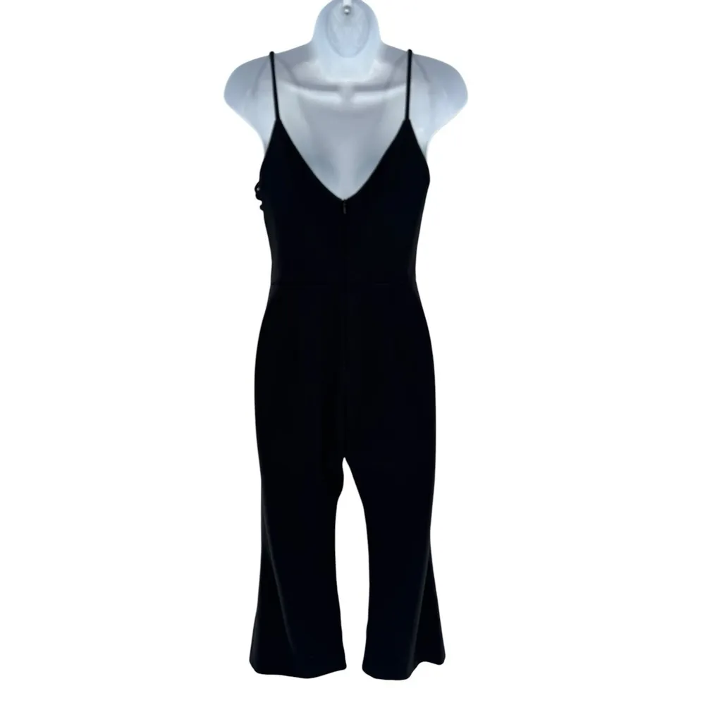 Amanda Uprichard X REVOLVE‎ Chandon Jumpsuit Black Ponte Medium Cropped Date - Image 4