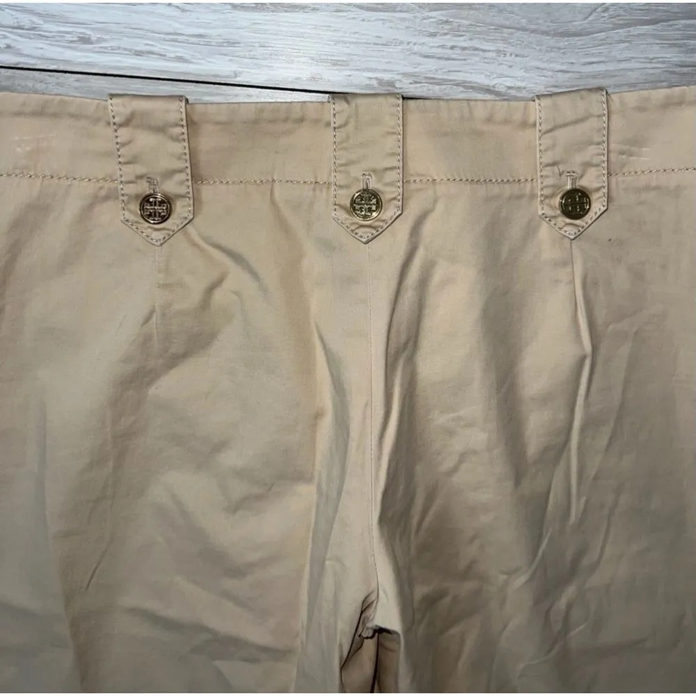 Tory Burch Beige bermuda Style Shorts size 4 - Image 6