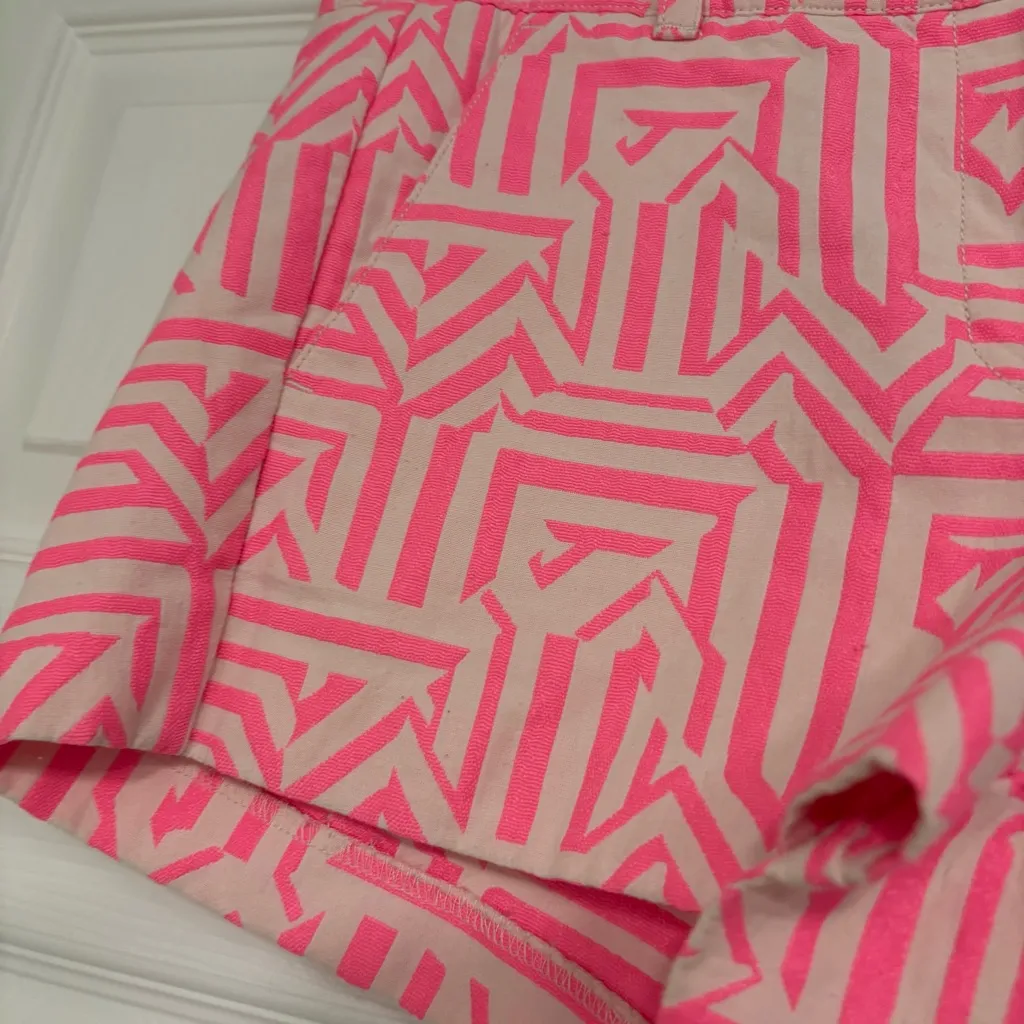J. Crew‎ Pink Embroidered Shorts Size 4 - Image 3