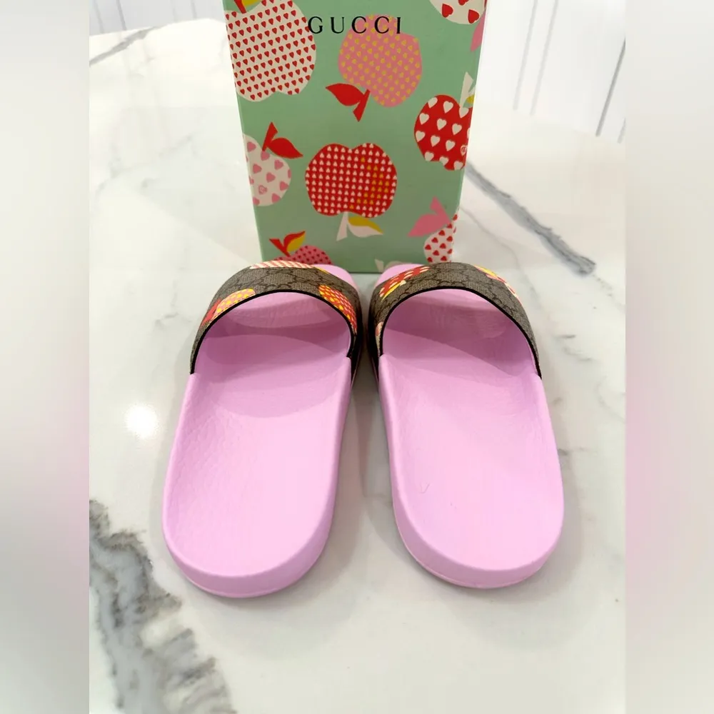 Gucci Les Pommes Slide Sandals - Image 4