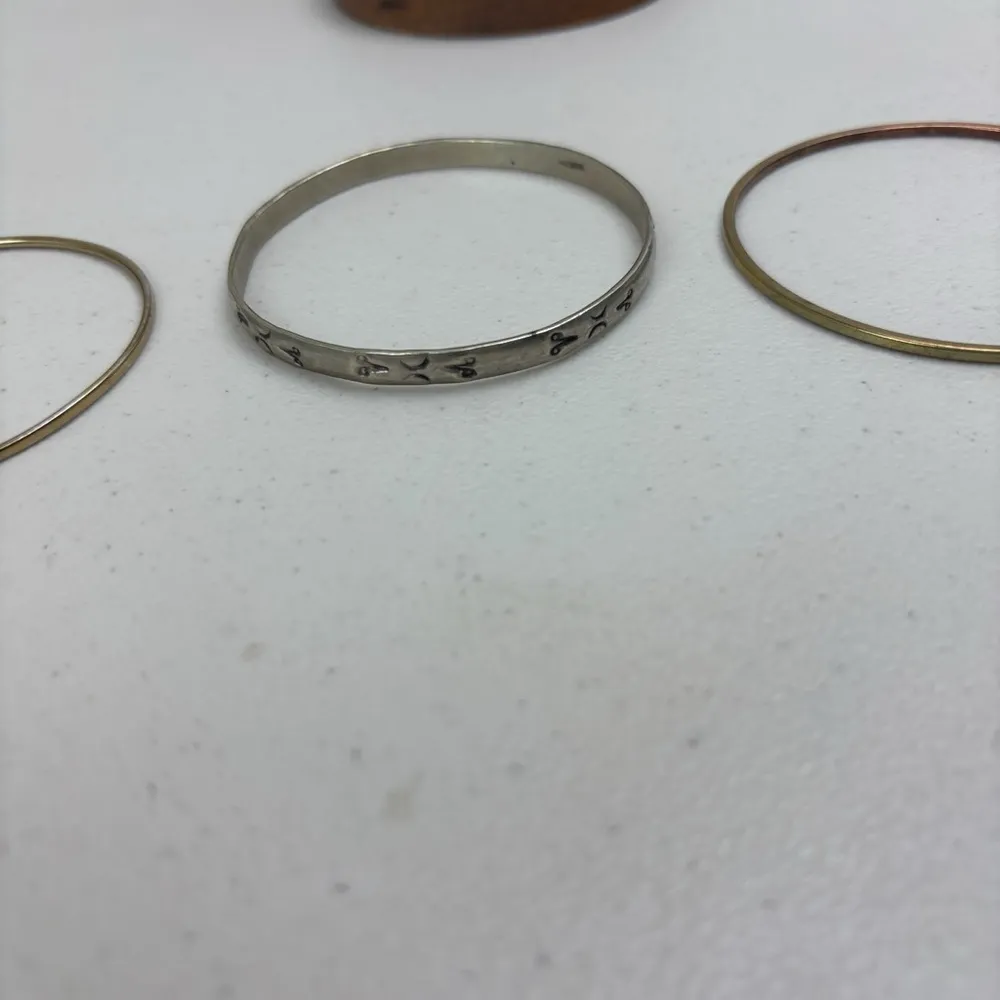 Gold and Silver Tone Bangle Set, trio, feminine, bracelet, casual, dressy, summe Multiple - Image 6