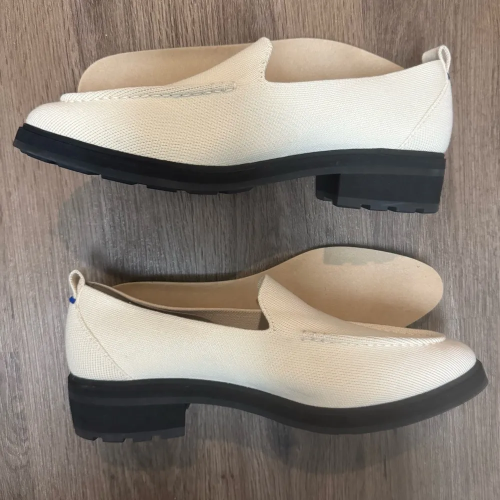 Rothy’s The Lug Loafers - Ivory Melino Wool Upper Women’s Size 12 - Image 7