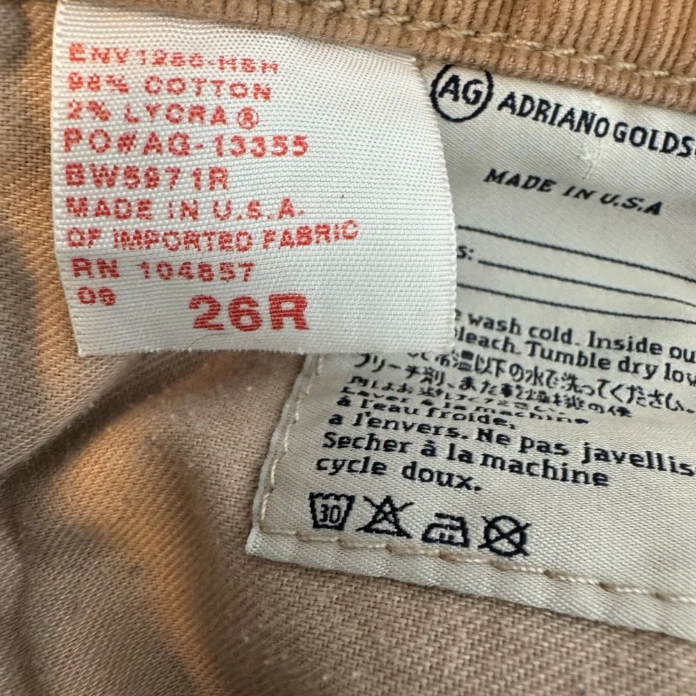 AG Adriano Goldschmeid Stevie Slim Straight Cords 26 - Image 6