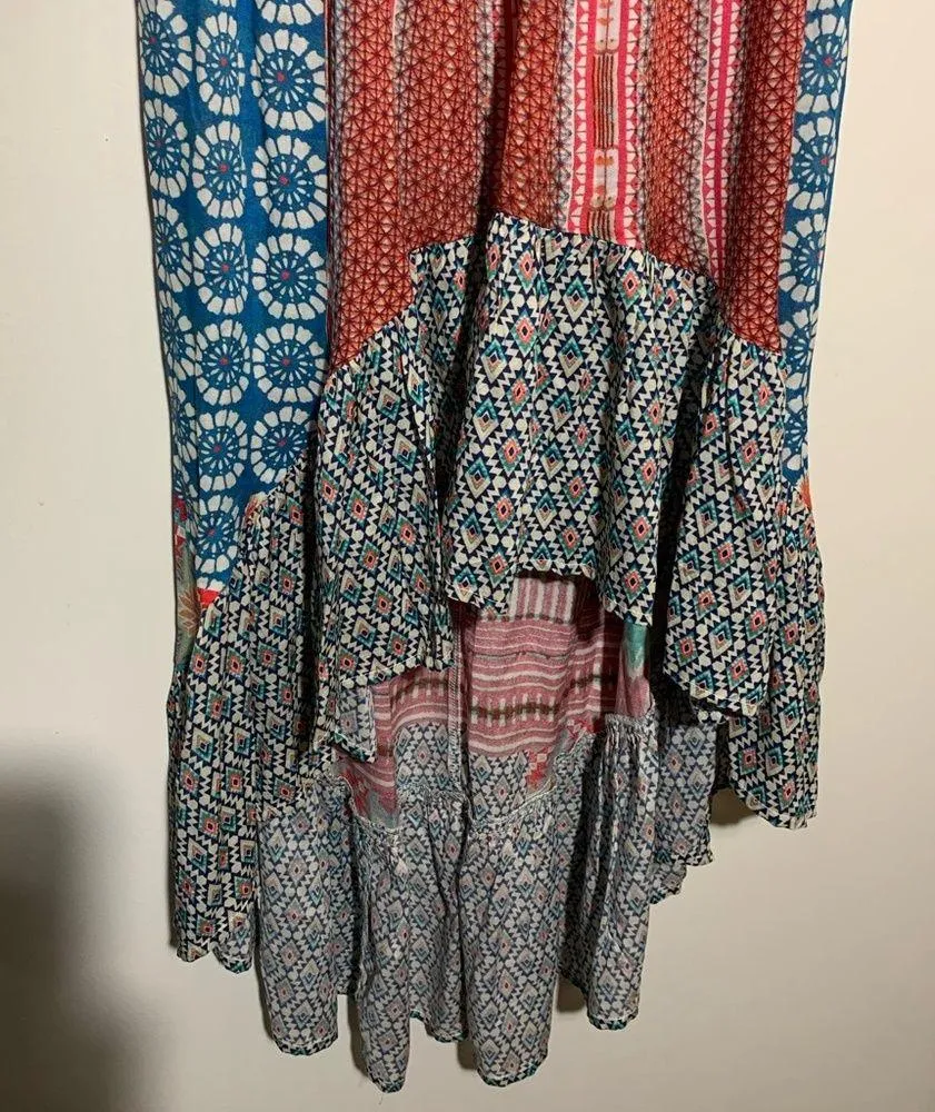 Feathers by , off the shoulder, hi-low, sleeveless, midi dress, size small - Image 4