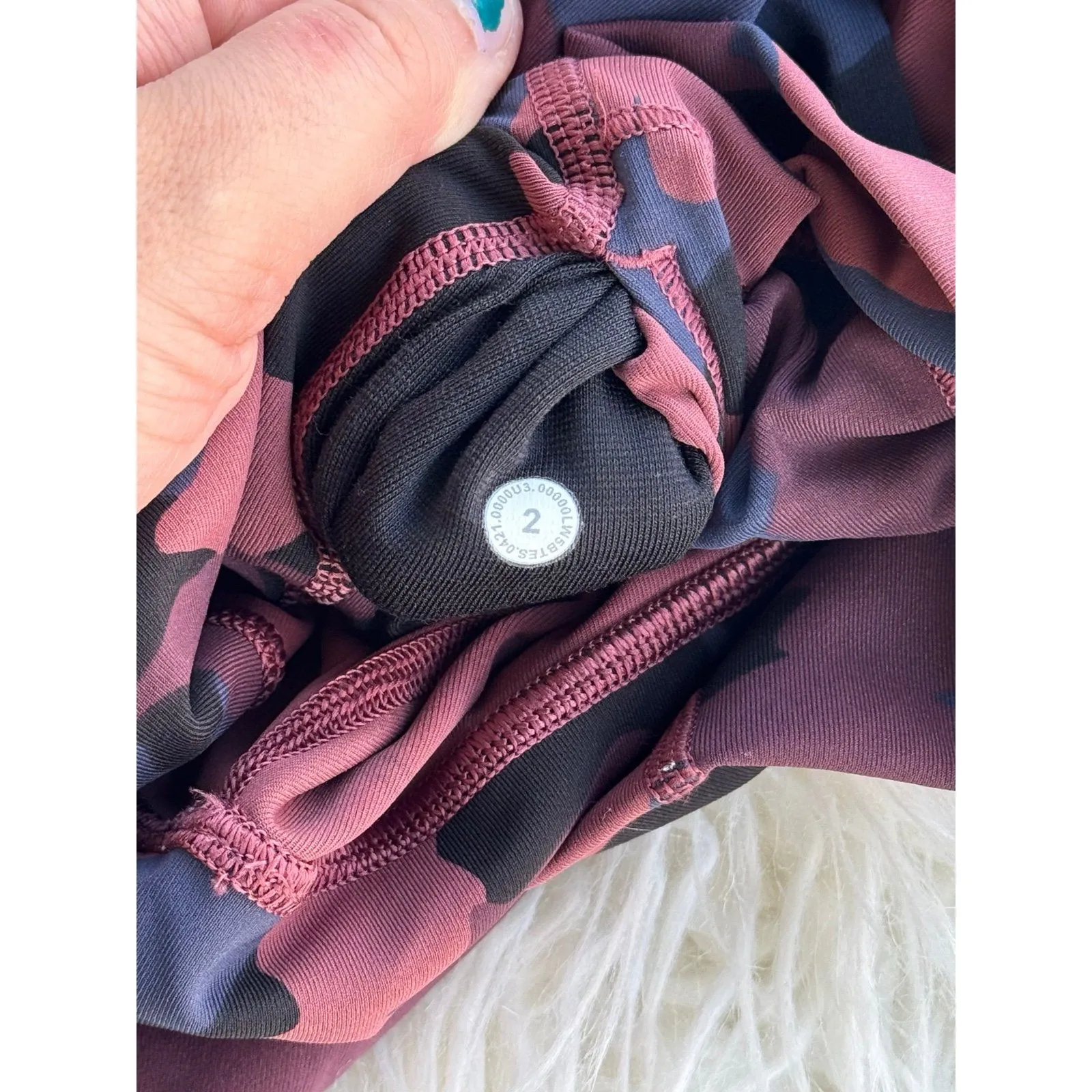 Lululemon Wunder Under Tight 28" Heritage 365 Camo Smoky Red Night Sea Size 2 - Image 11