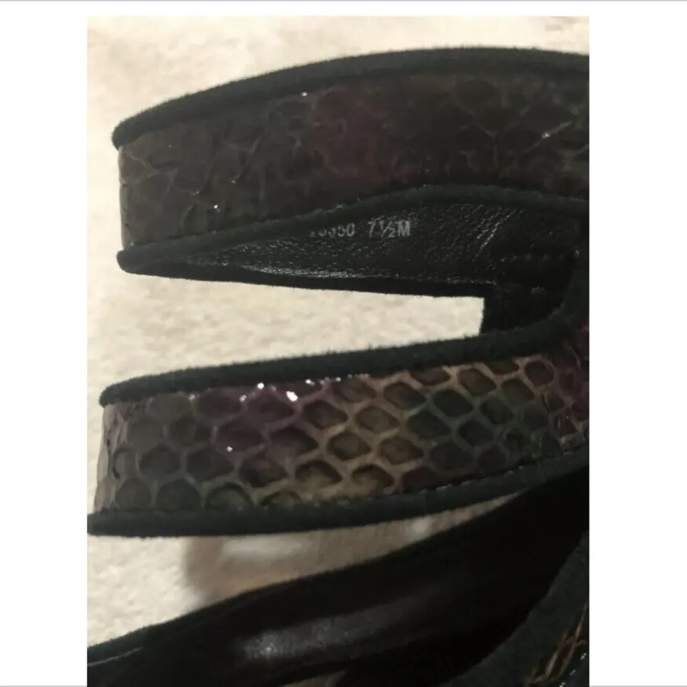 Rachel Zoe Payton Green Suede And Reptile Platform Sandal Women’s 7.5 NWT - Image 11